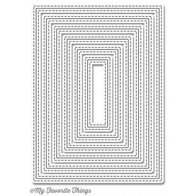 Лезвие My Favorite Things - Die-namics Inside and Out Stitched Rectangle STAX, 6 шт.