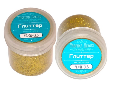 Глітер золото 20 ml, сухий