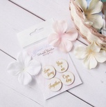 Набір деревʼяних фішок від ТМ Тетяна Синиця - "Love Story", 4 шт., діаметр 25 мм