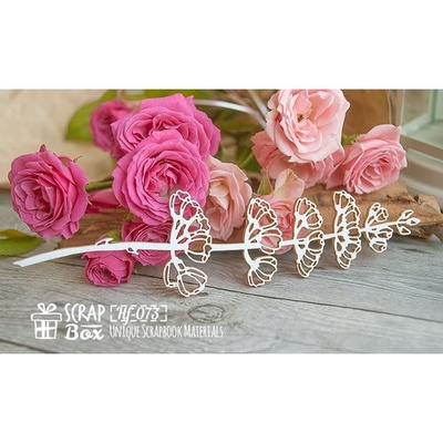 Чипборд ScrapBox — гілочка квітки Hf-073