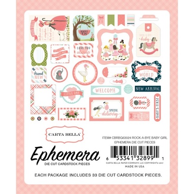 Висічки Carta Bella Rock-A-Bye Girl Ephemera