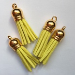 Підвіска - китиця з золотим наконечником, 35х10 мм, колір жовтий