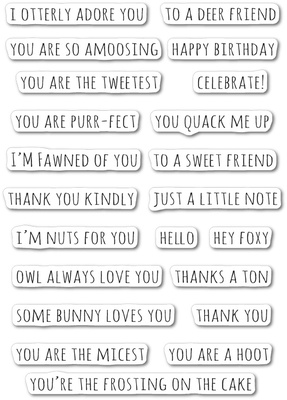 Штампы от Poppystamps - Whittle Sayings clear stamp set