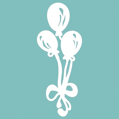 Чипборд от Вензелик - Воздушные шарики 01, размер: 24*60 мм