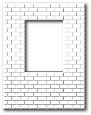 Ніж для вирубки від Poppystamps - Brick Window Wall