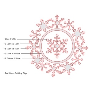 Набір ножів Sizzix Framelits Die Set 3PK - 3PK, Snowflake - Cнежинки, 3 шт.