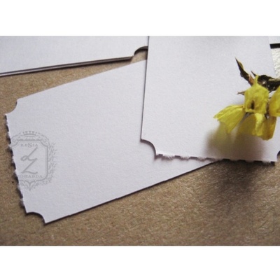 Билетики-заготовки Lesia Zgharda LL014 Белые, 30 штук