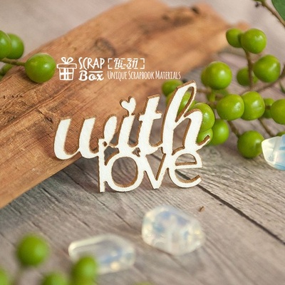 Чипборд ScrapBox — напис WithLove Hi-311