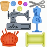 Ніж для вирубки від Spellbinders - Sewing Elements - Швея,10 шт.