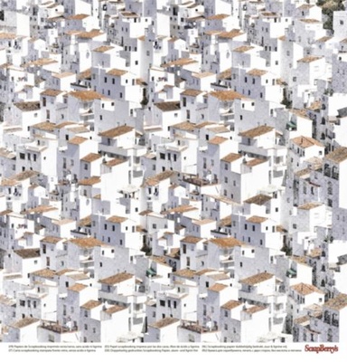 Бумага для скрапбукинга от ScrapBerry's - Средиземноморье Карточки 1, 30,5х30,5 см., 190 гр/м, двусторонняя