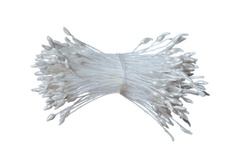 Тычинки двусторонние, белые 55*1мм, 144 шт.