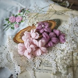 Набір квітів Фентазі, вінтаж - слива від WOODchic, 4,5см, 6шт.