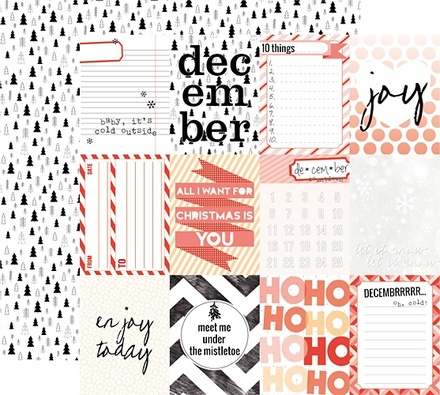 Набір паперу Studio Tekturek "Kolekcja Peachy Christmas / Collection Peachy Christmas", 30,5x30,5см