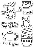 Штампи від Memory Box - Bunny Tea Time clear stamp set