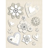 Наліпки від K&Company - "Серця і квіти", 13 шт.