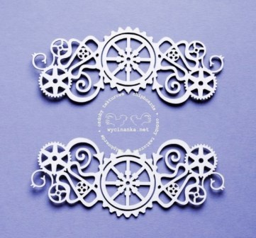 Чипборд від Wycinanka "STEAMPUNK - dekory, wz?r 2" - стімпанк - декор,