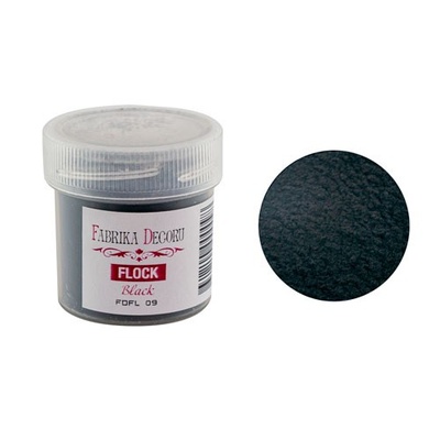 Пудра оксамитова, колір чорний, 20 мл, ТМ Фабрика Декору