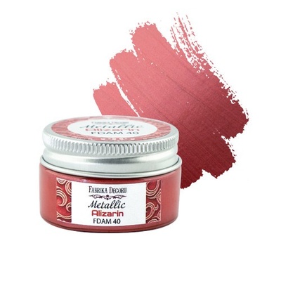 Фарба металік Алізарін 30 мл, ТМ Фабрика Декору.