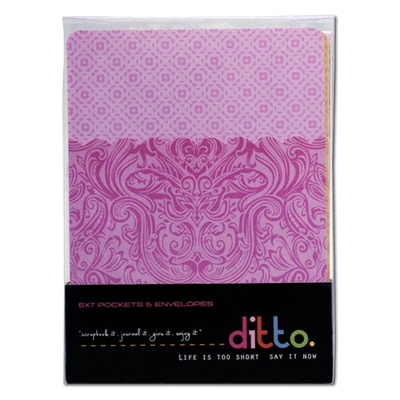 Набір конвертів і кишеньок Hampton Art - Ditto 5x7 Bracket Envelopes and Pockets, 6 кольорів