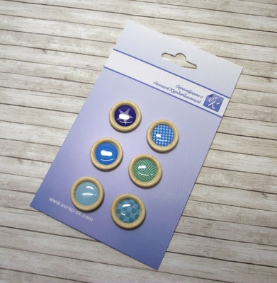 Епоксидні наліпки від Євгенія Курдібановська ТМ "Хлопчик" в Деревʼяній оправі, діаметр фішки 2см