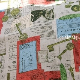 Лен винтажные Ключи, размер:50х55см