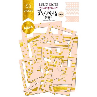 Набір рамок з фольгуванням №2 Beige 50шт., ТМ Фабрика Декору