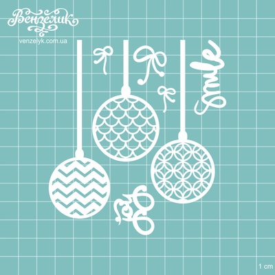 Чипборд від Вензелик - Набір ялинок 03, розмір: 96x106 мм