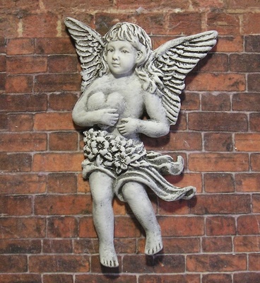 Гіпсовий ангел з патинуванням від E.В.А., 7.x4.4 см