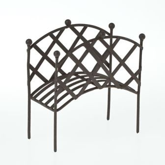 Металлический мини мостик, коричневый, 8х4см