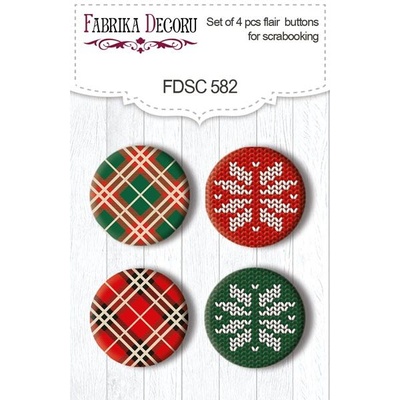 Скрап-фішки Набір 4шт. Bright Christmas #582