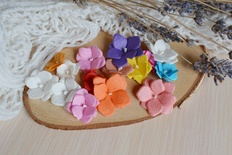 Набор цветов из тутовой бумаги от WOODchic - Гортензии 092