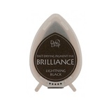 Чернила для штампинга Tsukineko - Brilliance Dew Drops Lightning Black
