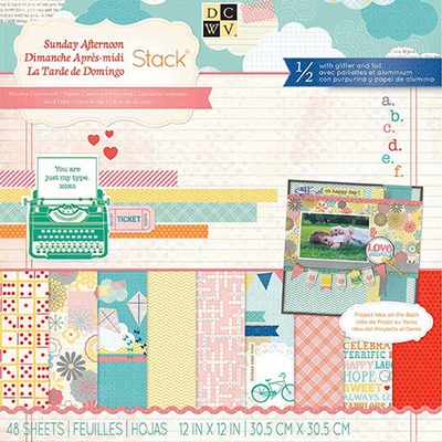 Набір паперу DCWV - Sunday Afternoon, 30x30 см, 24 аркуші