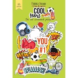 Набір висічок для скрапбукінгу, колекція Cool Teens, 65шт., ТМ Фабрика Декору