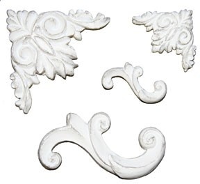 Гіпсові фігурки від Melissa Frances - Ліпнина, 4 шт.,3x2,5