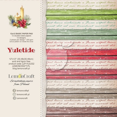 Набір скрап-паперу LemonCraft - Yuletide Basic, базова, 30.5x30.5см, двосторонній