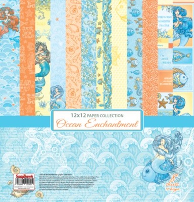 Набор бумаги для скрапбукинга от ScrapBerry's - Сказки моря (РОС), 30,5x30,5 см, 6+2 шт