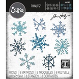Ножі Сніжинки від Sizzix Thinlits DiesBy Tim Holtz - Scribbly Snowflakes, 8 шт.