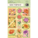 Набір наліпок від K&Company - "Півонії", розмір: 11, 4x15,3 см.