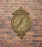 Гипсовые часы под бронзу, от Е.В.А. 7x4,5 см