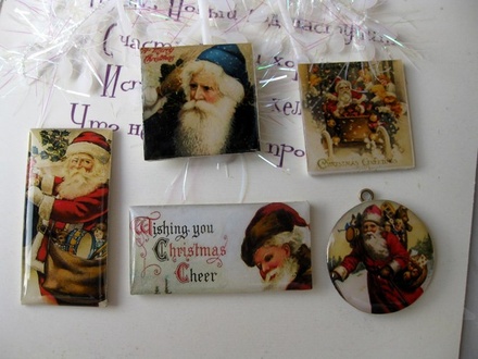 ЦІНУ ЗНИЖЕНО! Фішки для скрапбукінгу з епоксидним покриттям Новий рік 4