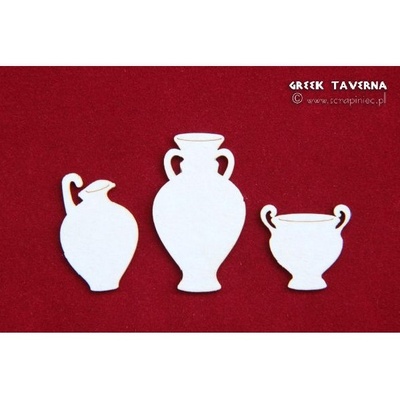 Чипборд Scrapiniec - Греческая таверна - вазы