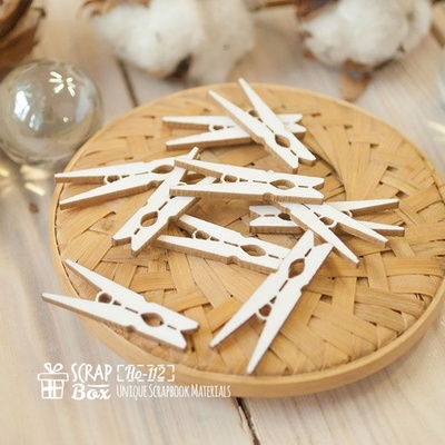 Чипборд ScrapBox - Прищіпки (10 шт.) Ho-112