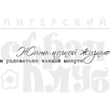 Акриловий штамп "Жить полной жизнью" (Життя)