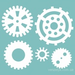 Чипборд від Вензелик - Набір шестерень 02, розмір: 82x82 мм