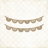 Чипборд Blue Fern StudiOs-Doily Bunting