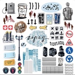 Бумага для скрапбукинга от Артелье - Знаки города, 30,5х30,5 см