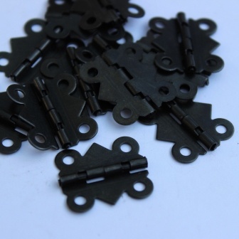 Петля накладная, цвет черный антик, 20х17мм, 1 деталь