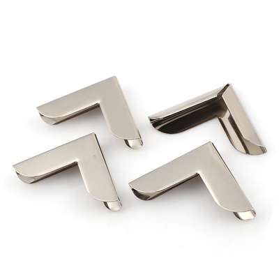 Металлические уголки для альбомов, 46х25 мм, цвет серебро, 4 шт.