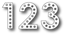 Ніж для вирубки від Memory Box - Large Parker Deluxe Number Set, 14 елементів (цифри і знаки пунктуації)